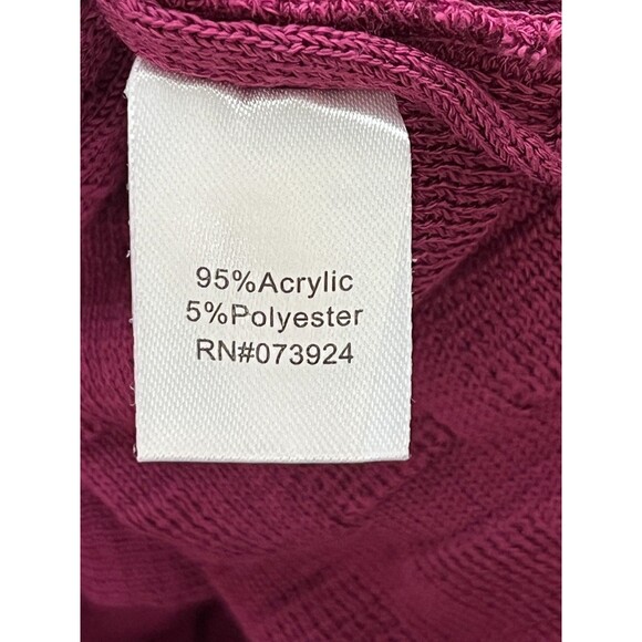 Ming Wang Cardigan Size 2X Mulberry Purple Black Funky Artsy Abstract Colorful - Picture 7 of 8